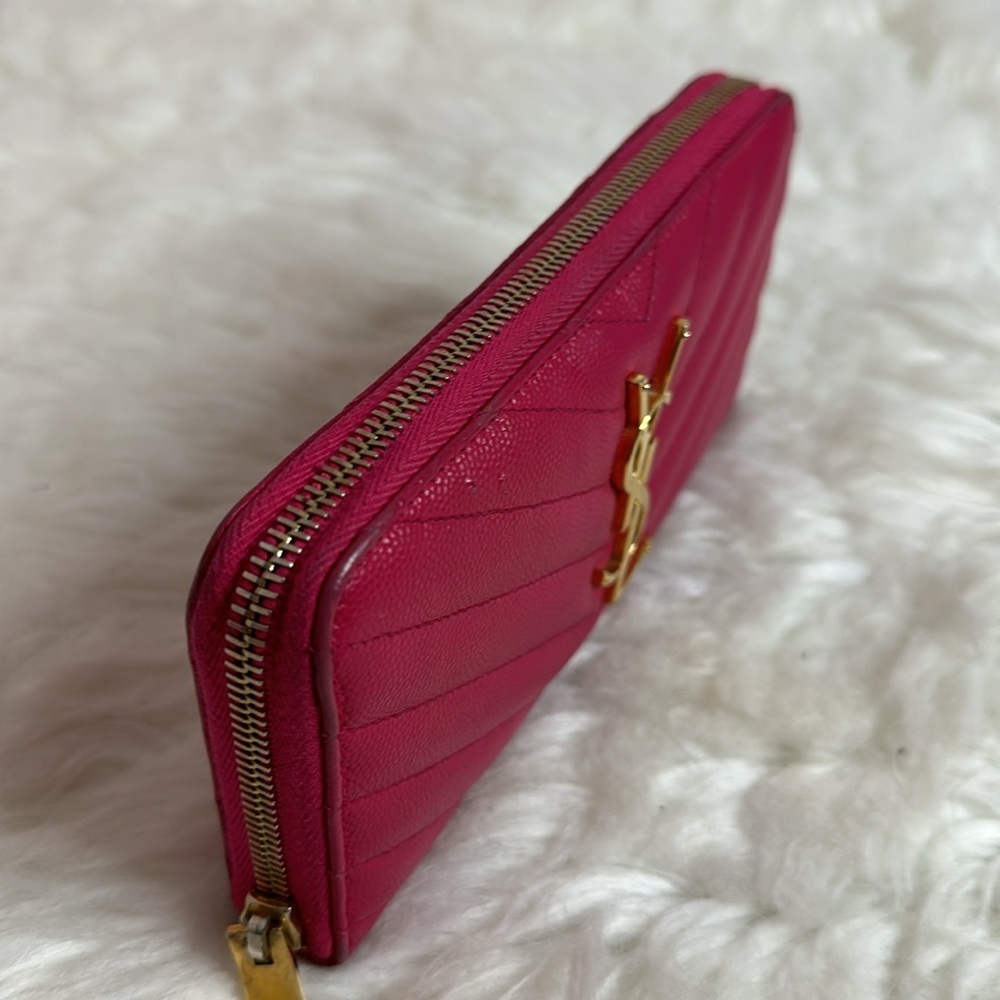 Authentic Ysl Round Zipped Long Wallet - image 4